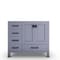 Castello Usa Yamyam 36" Gray Vanity with Black Handles (Right Base Only) CB-YAM-36G-R-BL-VBO - alternate 1